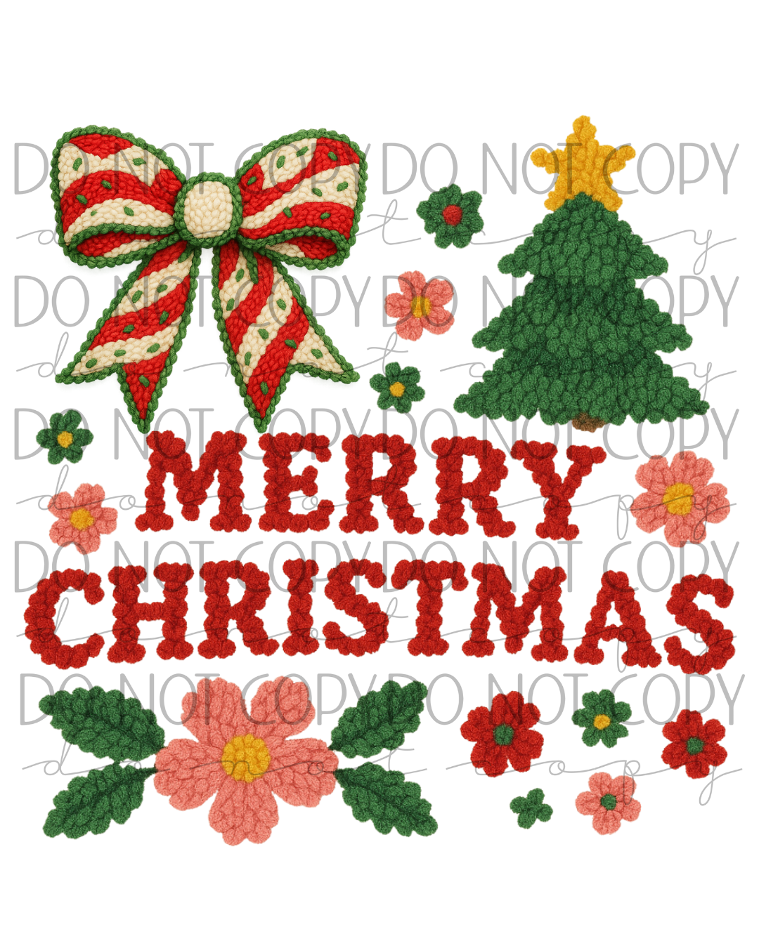 Crochet Merry Christmas Digital File