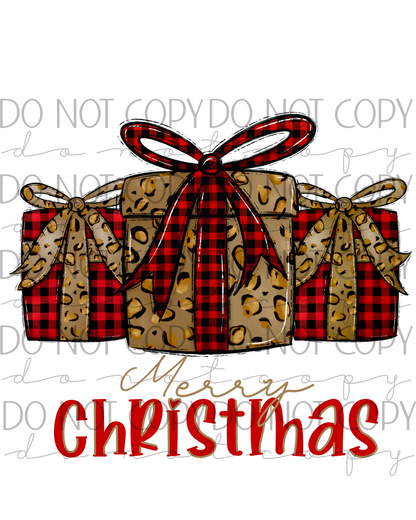 Merry Christmas leopard PNG