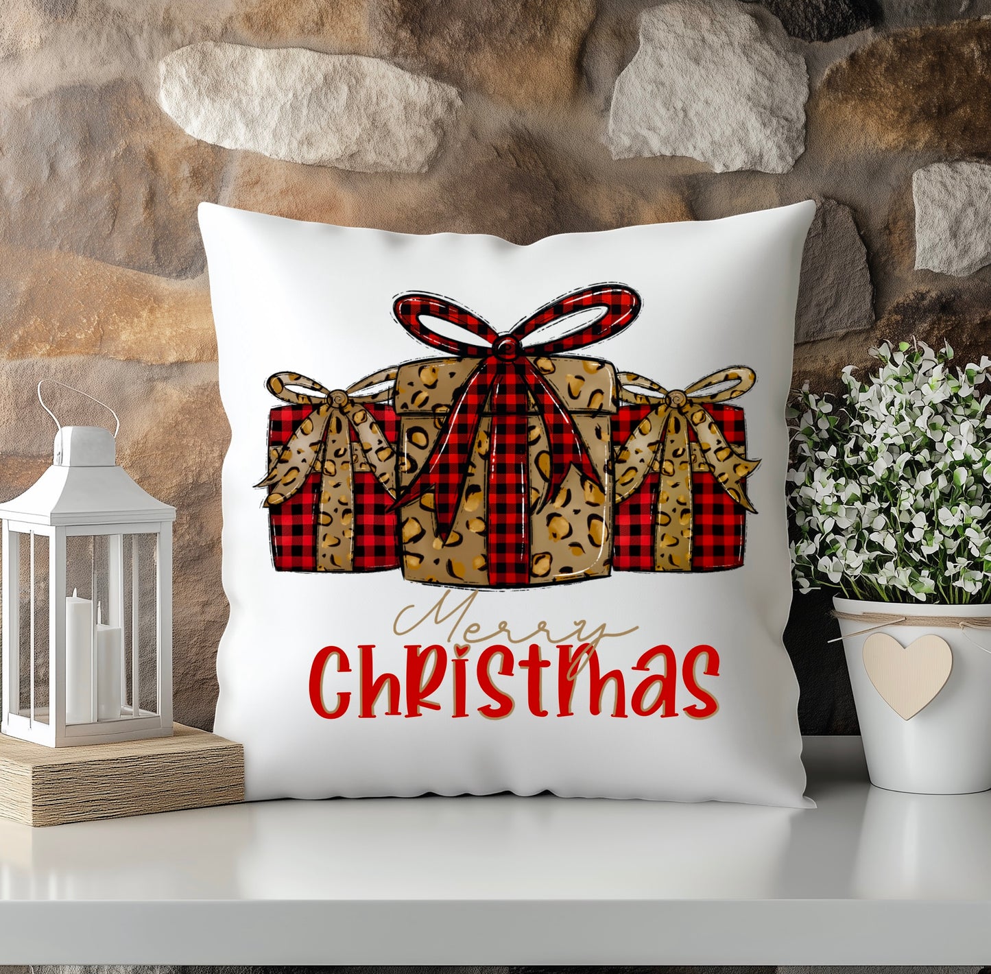 Merry Christmas leopard PNG